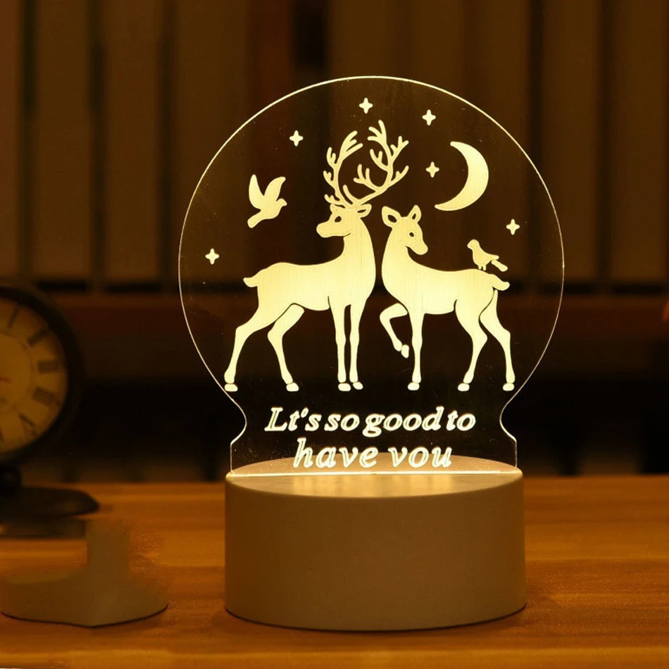 3D Lamp Acrylic USB LED Night Lights Neon Sign Lamp Xmas Christmas Decorations for Home Bedroom Birthday Decor Wedding 3D Lamp Acrylic USB LED Night Lights Neon Sign Lamp Xmas Christmas Decorations for Home Bedroom Birthday Decor Wedding