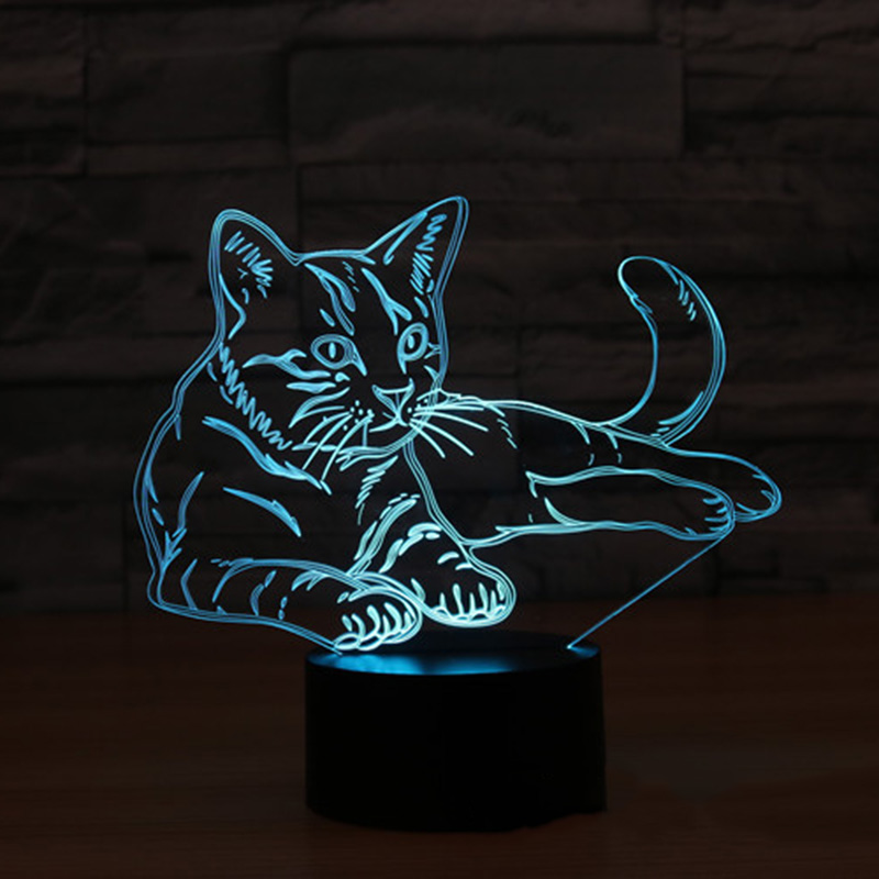 3D Lamps LED Cat Design 3D Lamps LED Cat Design