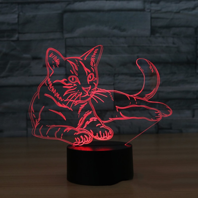 3D Lamps LED Cat Design 3D Lamps LED Cat Design