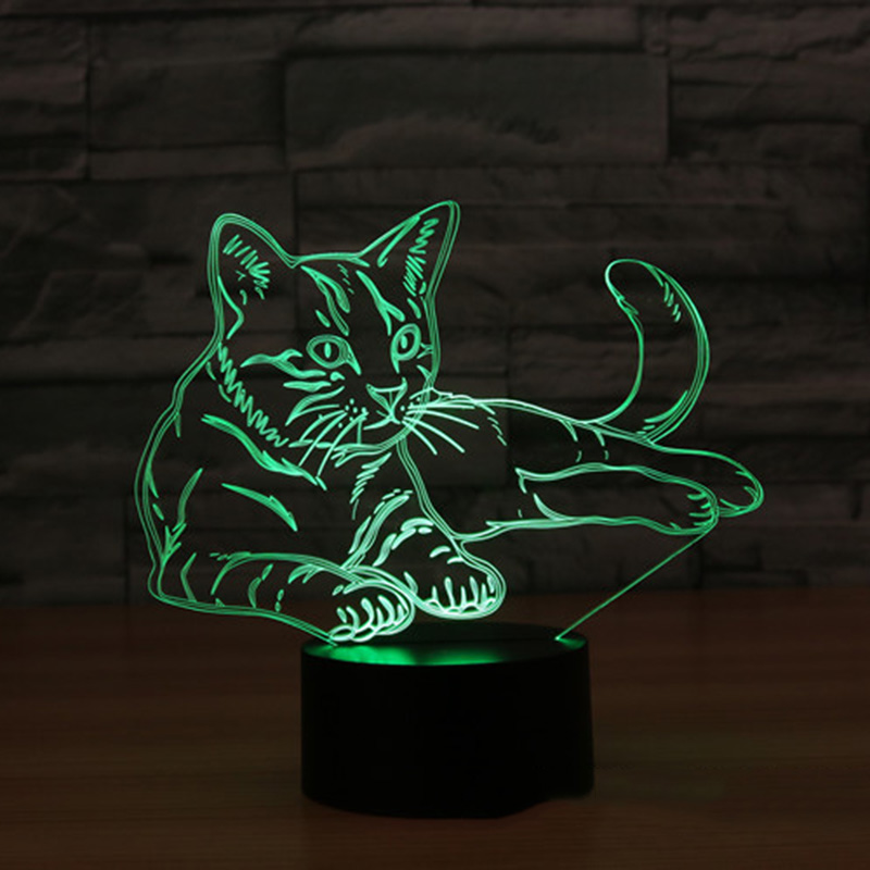3D Lamps LED Cat Design 3D Lamps LED Cat Design