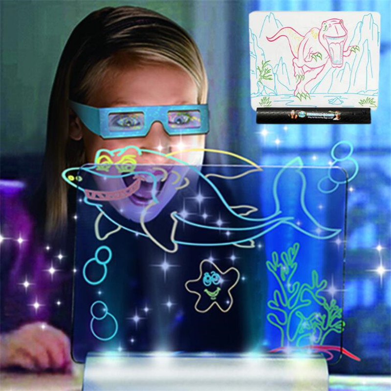3D Light Up Drawing Board Doodle Pad 3D Light Up Drawing Board Doodle Pad