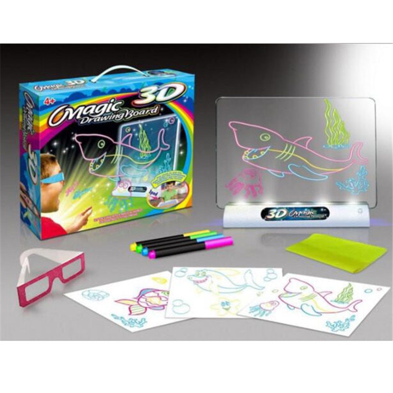 3D Light Up Drawing Board Doodle Pad 3D Light Up Drawing Board Doodle Pad