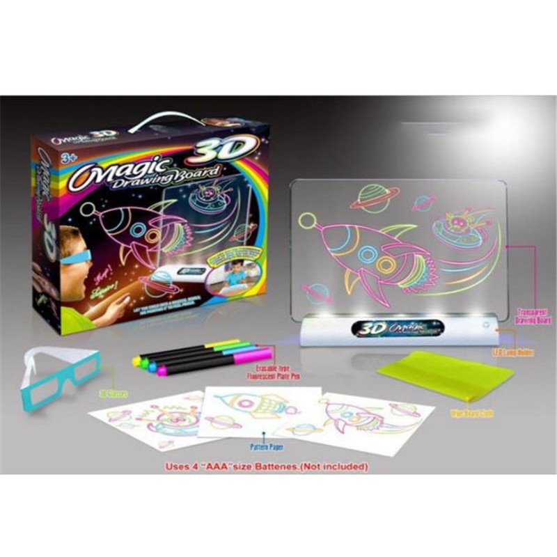 3D Light Up Drawing Board Doodle Pad 3D Light Up Drawing Board Doodle Pad
