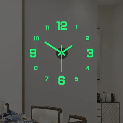 3D Luminous Wall Clock Frameless Acrylic DIY Digital Clock Sticker Wall Clock for Living Room Bedroom Office Wall Decor 3D Luminous Wall Clock Frameless Acrylic DIY Digital Clock Sticker Wall Clock for Living Room Bedroom Office Wall Decor