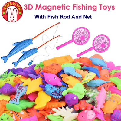 3D Magnetic Fishing Games Toy Set