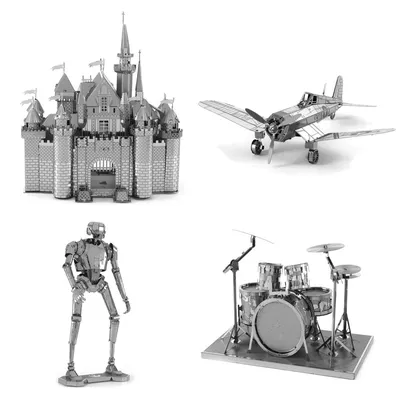3D Metal Assembly Model World Building Handmade DIY Puzzle Adult Kids Toy Style Gift Fighter Castle Drum Metal Puzzle 3D Metal Assembly Model World Building Handmade DIY Puzzle Adult Kids Toy Style Gift Fighter Castle Drum Metal Puzzle