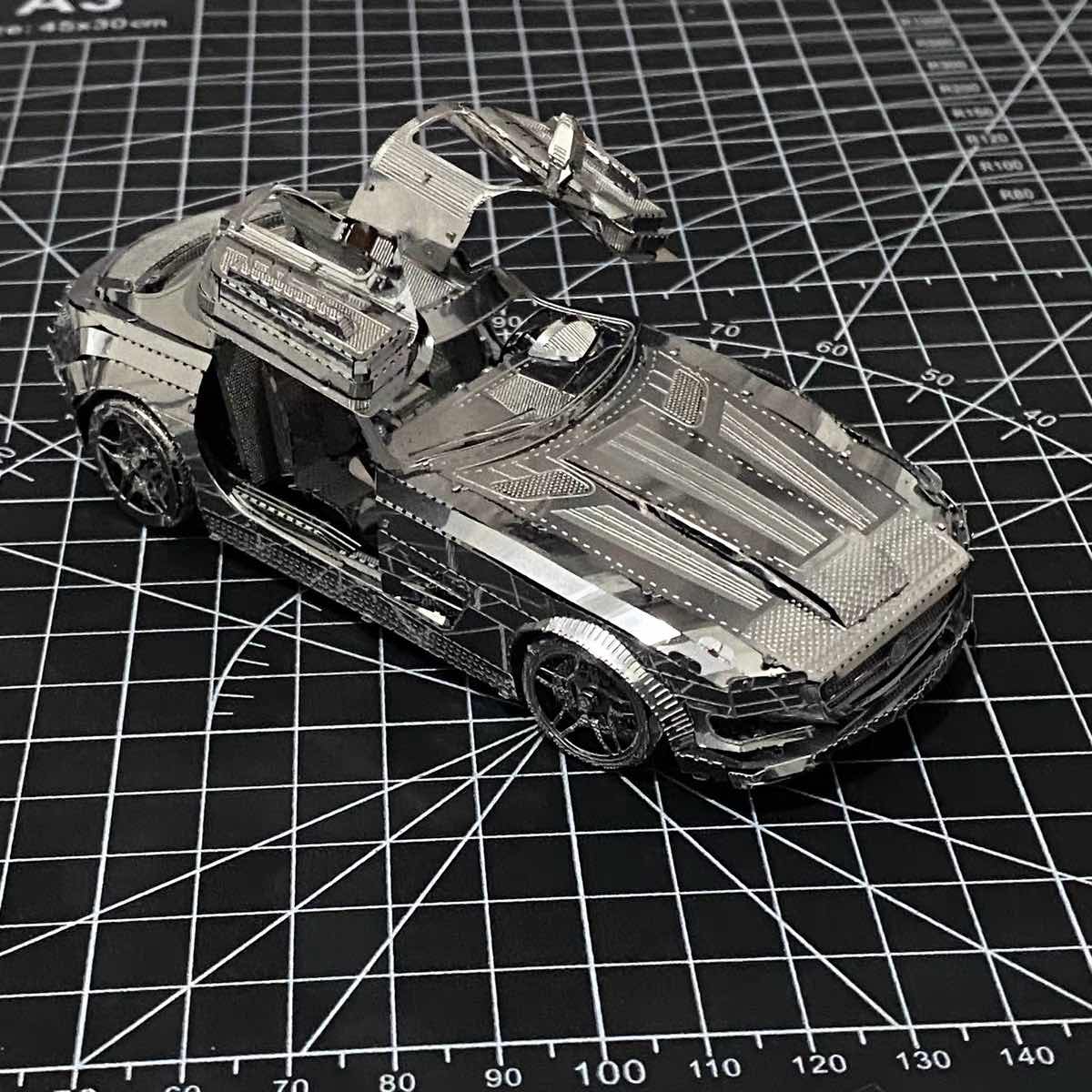 3D Metal Puzzle Butterfly Wing Sports Car DIY Model Building Kit Adult Toys Birthday Gift