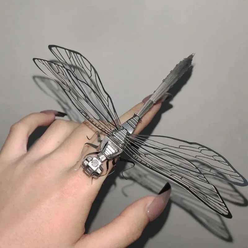 3D Metal Puzzle Dragonfly DIY Model Building Kit Adult Toys Birthday Gift