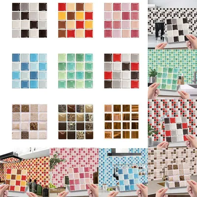 3D Mosaic Self Adhesive Tiles Set (10 Pcs) 3D Mosaic Self Adhesive Tiles Set (10 Pcs)