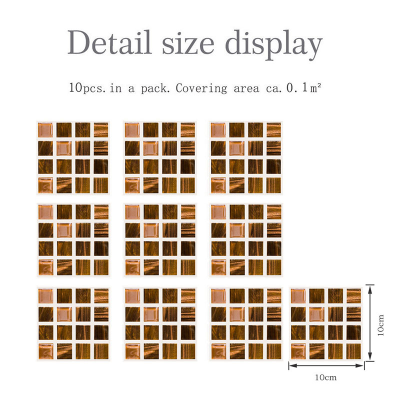 3D Mosaic Self Adhesive Tiles Set (10 Pcs) 3D Mosaic Self Adhesive Tiles Set (10 Pcs)