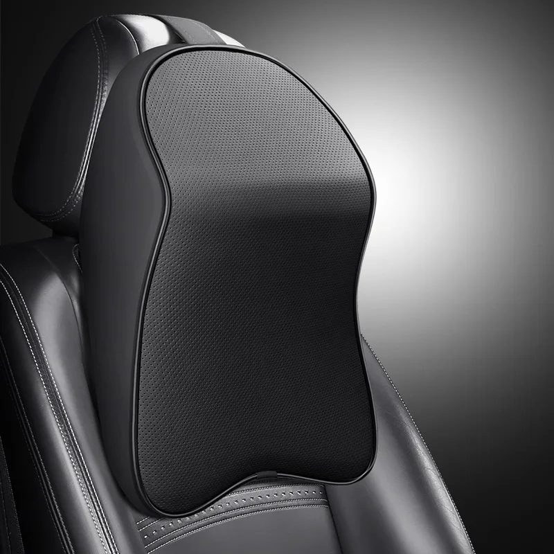 3D Nappa Leather Memory Foam Headrest Car Neck Pillow Support Neck Rest Pillow for Car Pain Relief Travel Neck Support 3D Nappa Leather Memory Foam Headrest Car Neck Pillow Support Neck Rest Pillow for Car Pain Relief Travel Neck Support