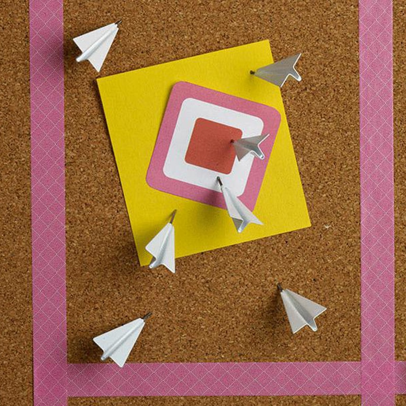 3D Paper Airplane Novelty Push Pins (6 pcs)
