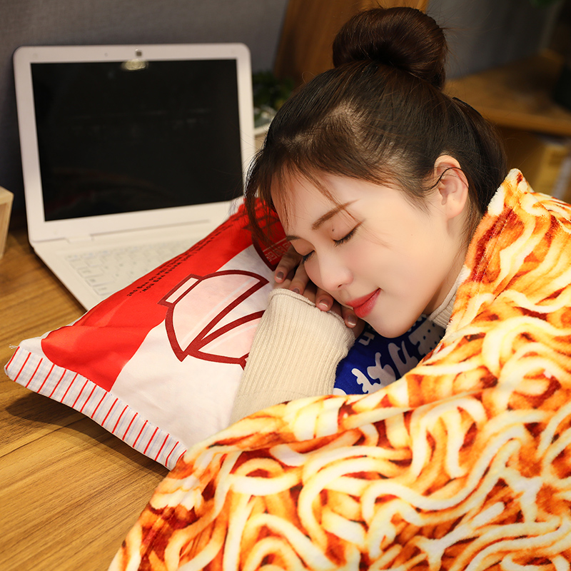 3D Print Ramen Noodle Pillow with Blanket 3D Print Ramen Noodle Pillow with Blanket