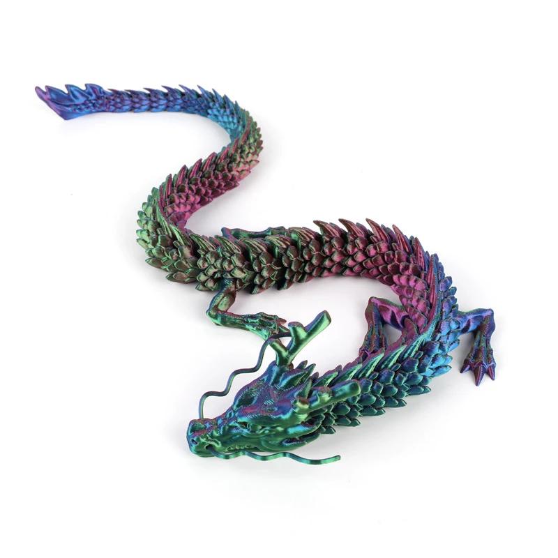3D Printed Conjoined Dragon Ornaments, Movable Cartoon, Creative Dragon Plants, rockery, Fish Tank Landscaping