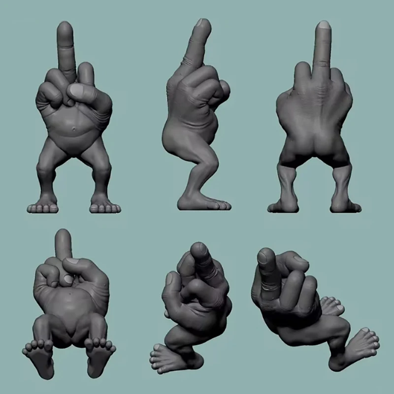 3D Printed Desktop Decorations Middle Finger Figure With Legs Refers To Funny Office Desk Ornaments Funny Toys 3D Printed Desktop Decorations Middle Finger Figure With Legs Refers To Funny Office Desk Ornaments Funny Toys