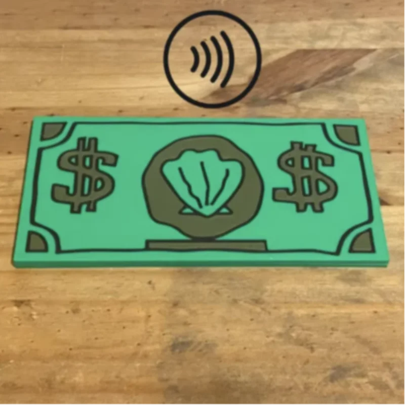 3D Printed Green Shell Dollar Card Holder Tap to Pay NFC Credit Card Protector Gift 3D Printed Green Shell Dollar Card Holder Tap to Pay NFC Credit Card Protector Gift