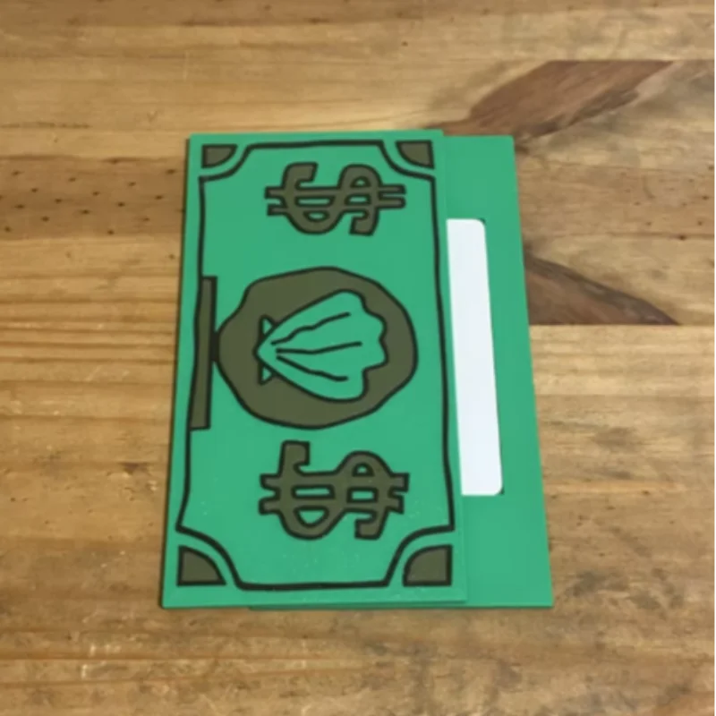 3D Printed Green Shell Dollar Card Holder Tap to Pay NFC Credit Card Protector Gift 3D Printed Green Shell Dollar Card Holder Tap to Pay NFC Credit Card Protector Gift