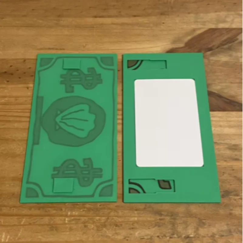 3D Printed Green Shell Dollar Card Holder Tap to Pay NFC Credit Card Protector Gift 3D Printed Green Shell Dollar Card Holder Tap to Pay NFC Credit Card Protector Gift