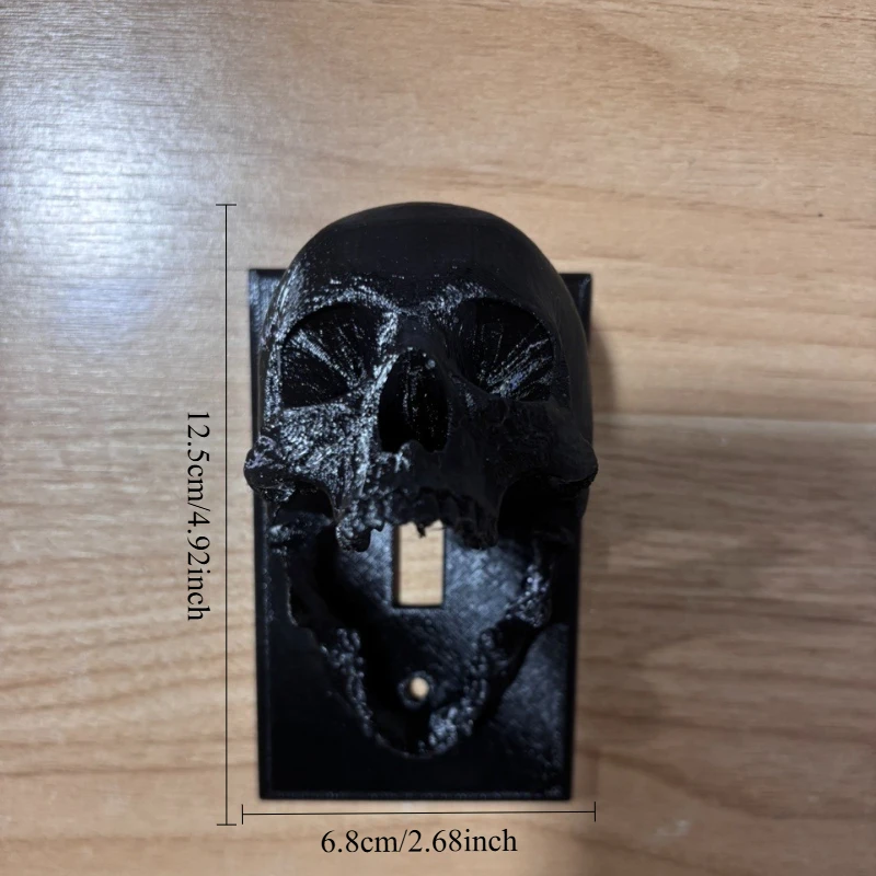 3D Printed Skull Light Switch Cover – Skull Wall Control Panel, Easy To Screw in Installation, Gothic and Halloween 3D Printed Skull Light Switch Cover – Skull Wall Control Panel, Easy To Screw in Installation, Gothic and Halloween