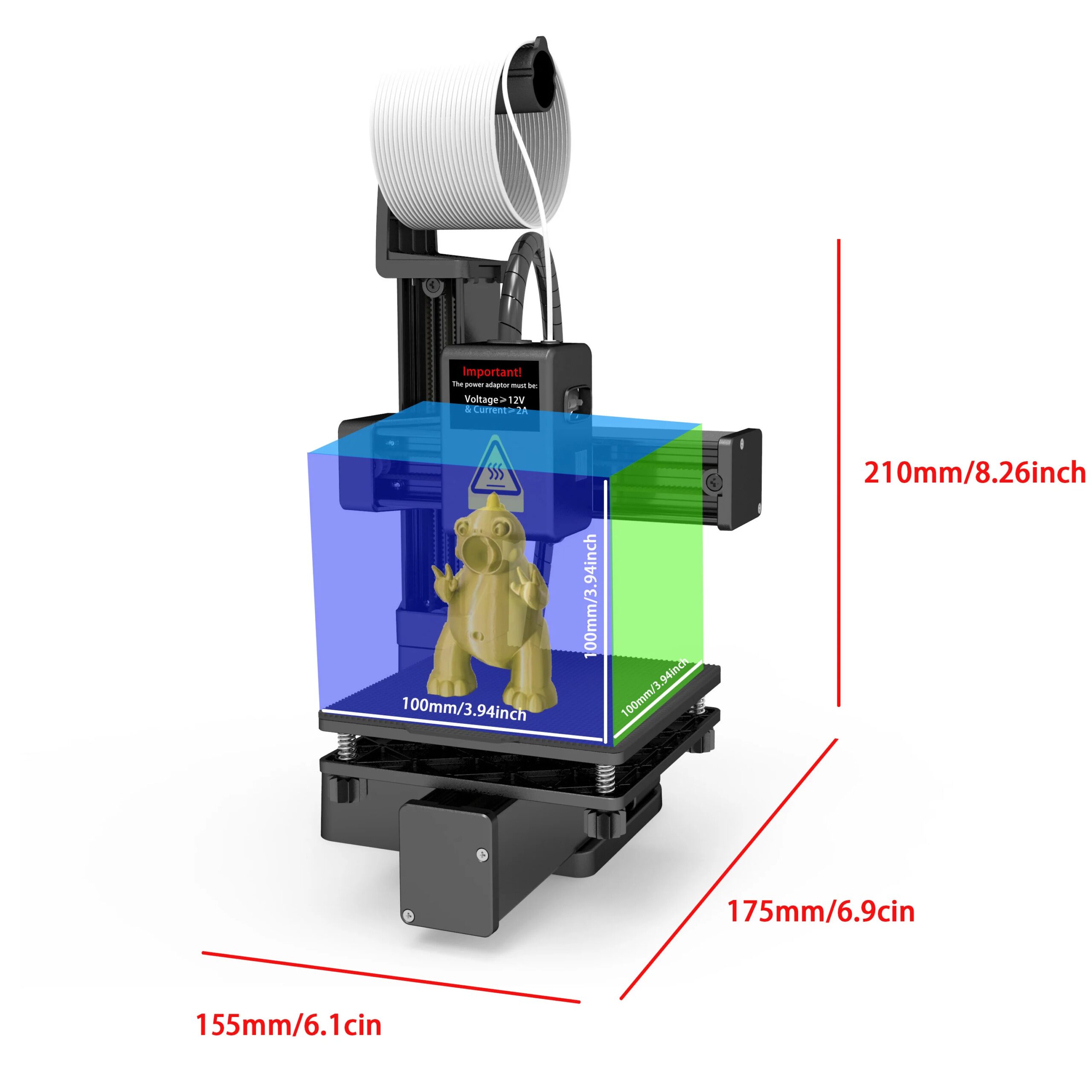 3D Printer Entry Level Compatible with PLA TPU 1.75mm Filament include Power Adaptor 3D Printer Entry Level Compatible with PLA TPU 1.75mm Filament include Power Adaptor