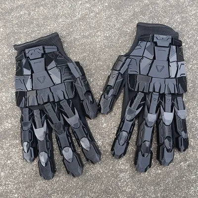 3D Printing Handmade Gluing Punk Mechanical Gloves Vintage Gothic Wearable Hand Armor Unisex Techwear Cosplay