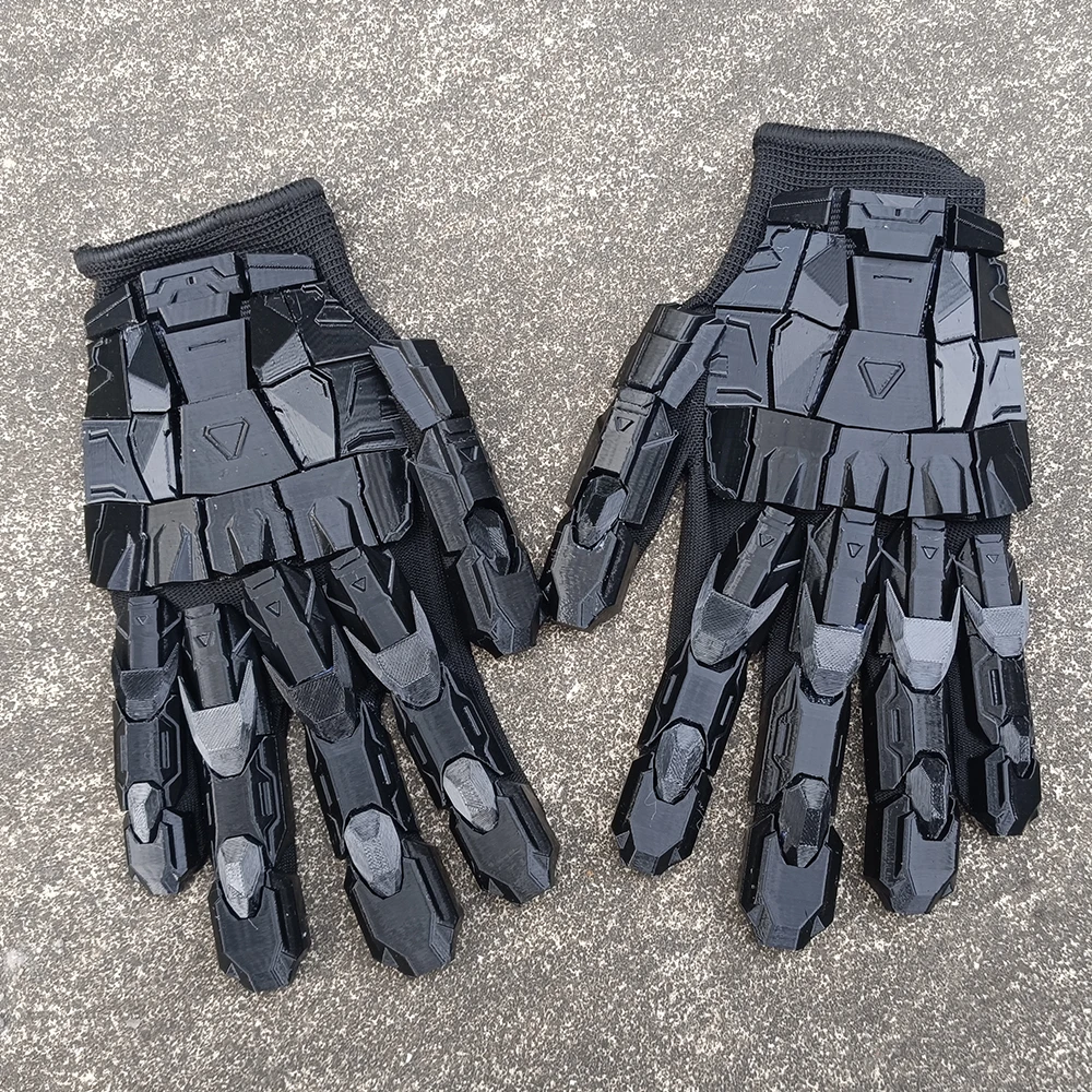 3D Printing Handmade Gluing Punk Mechanical Gloves Vintage Gothic Wearable Hand Armor Unisex Techwear Cosplay