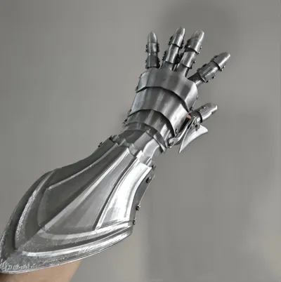 3D Printing Handmade Mechanic Long Gloves Man Woman Gothic Techwear Punk Hand Armor Medieval Cosplay Costume