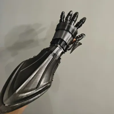 3D Printing Handmade Mechanic Long Gloves Man Woman Gothic Techwear Punk Hand Armor Medieval Cosplay Costume
