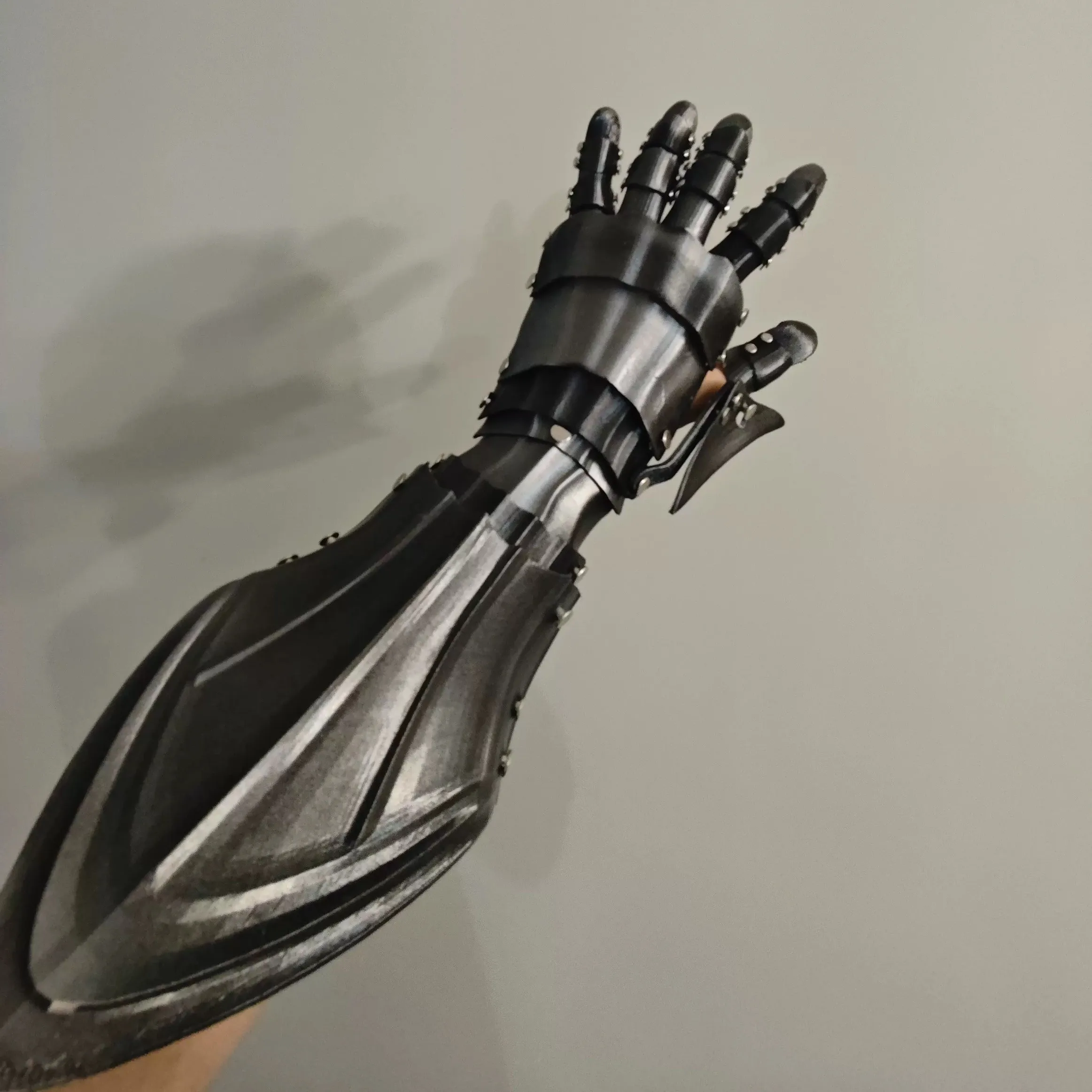 3D Printing Handmade Mechanic Long Gloves Man Woman Gothic Techwear Punk Hand Armor Medieval Cosplay Costume