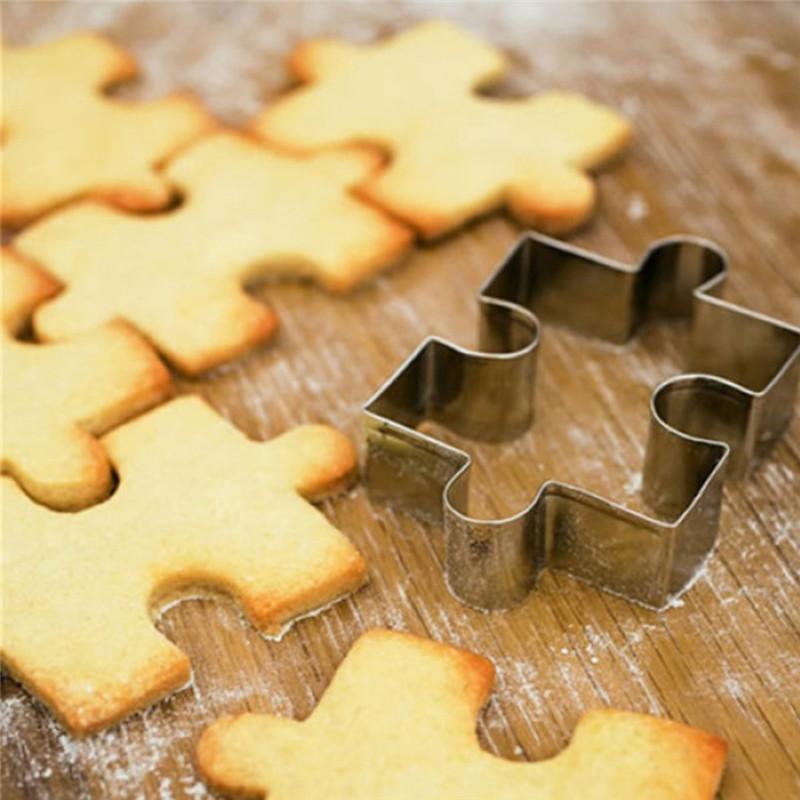 3D Puzzle Piece Cookie Cutters (4 pcs)