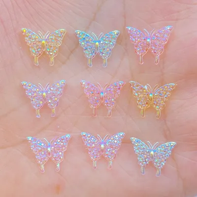 3D Resin Butterfly Nail Charms (100pcs)