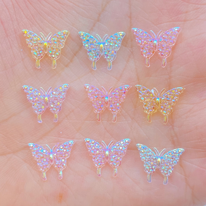 3D Resin Butterfly Nail Charms (100pcs)