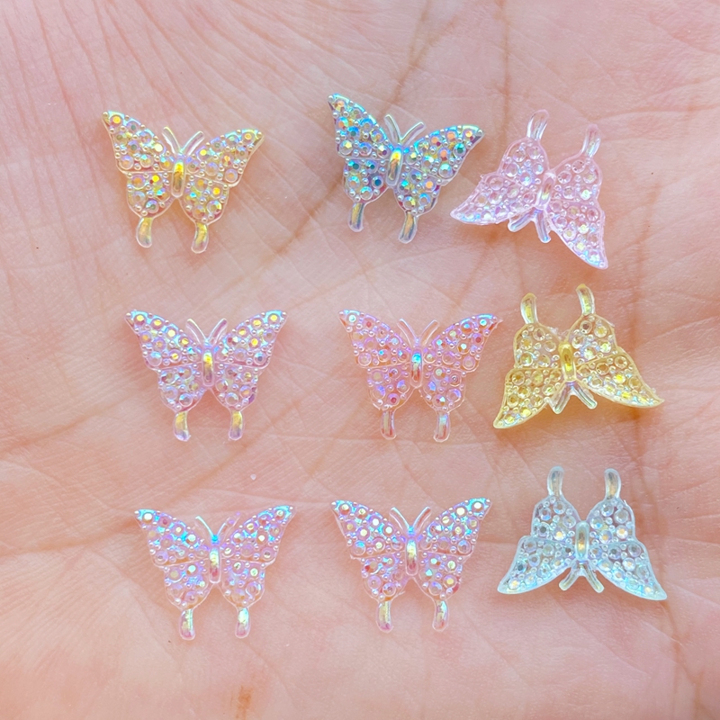 3D Resin Butterfly Nail Charms (100pcs)