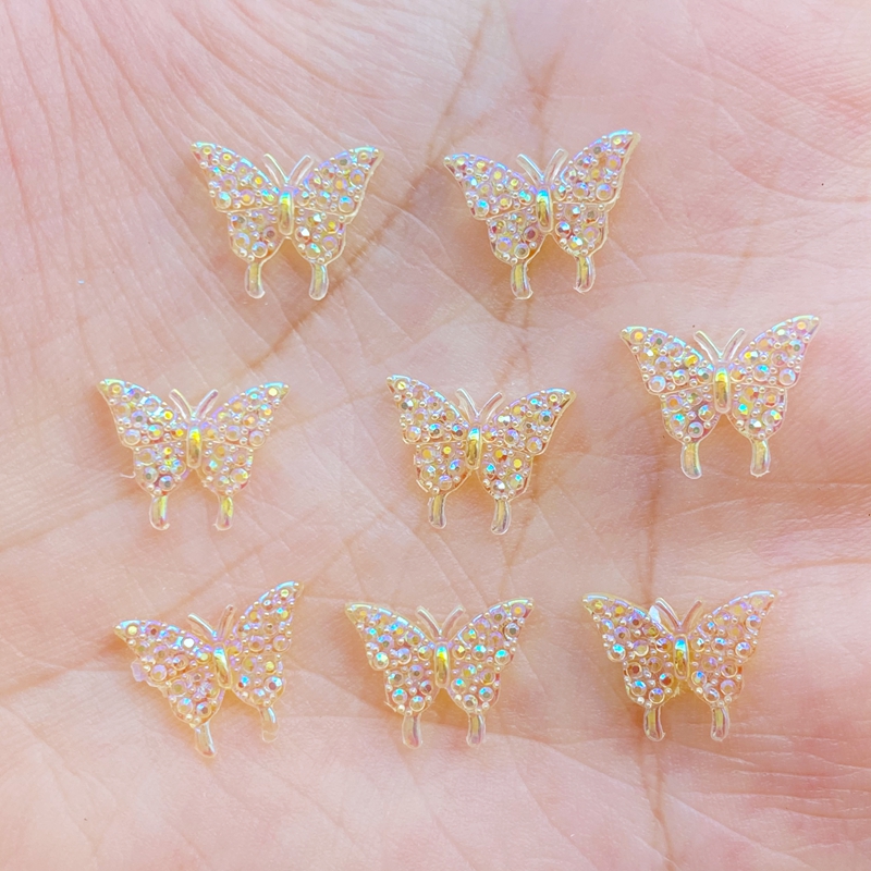 3D Resin Butterfly Nail Charms (100pcs)