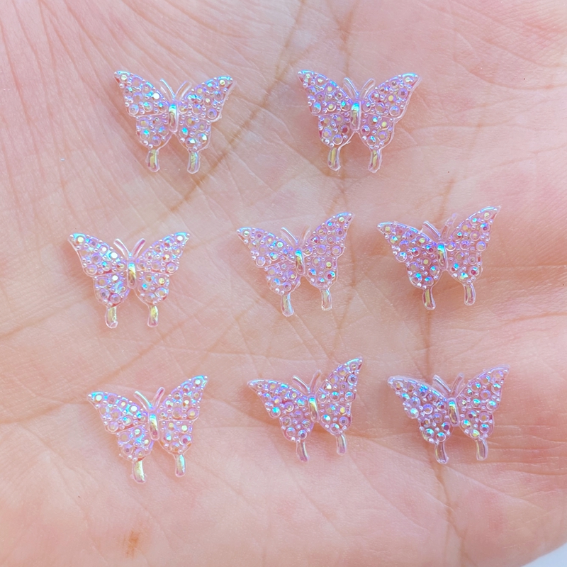 3D Resin Butterfly Nail Charms (100pcs)