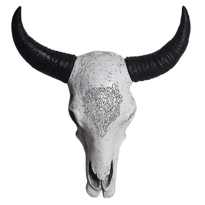 3D Resin Cow Skull Wall Decor