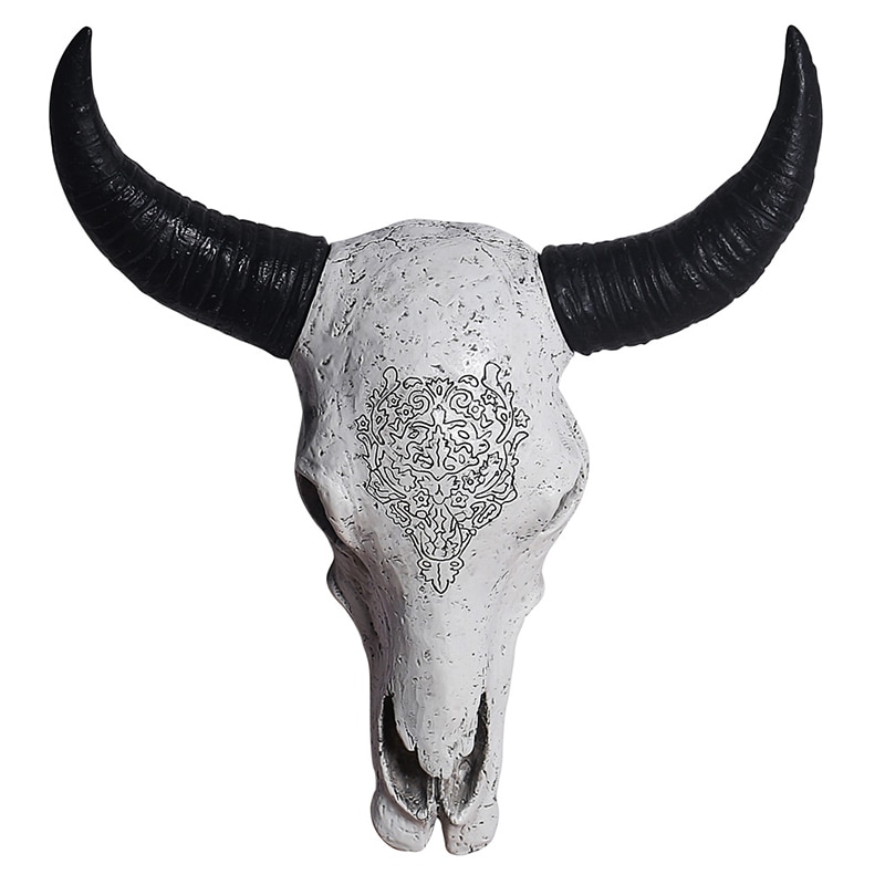 3D Resin Cow Skull Wall Decor