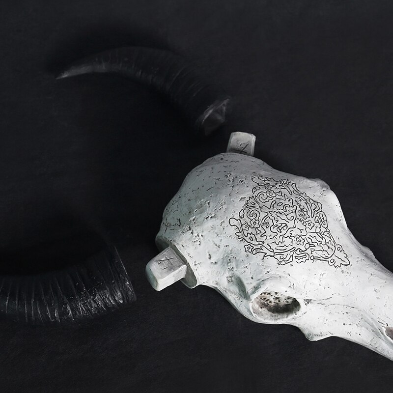 3D Resin Cow Skull Wall Decor