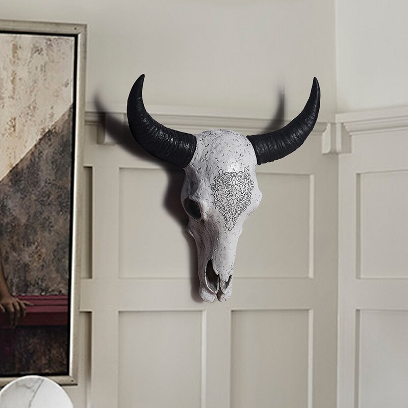3D Resin Cow Skull Wall Decor