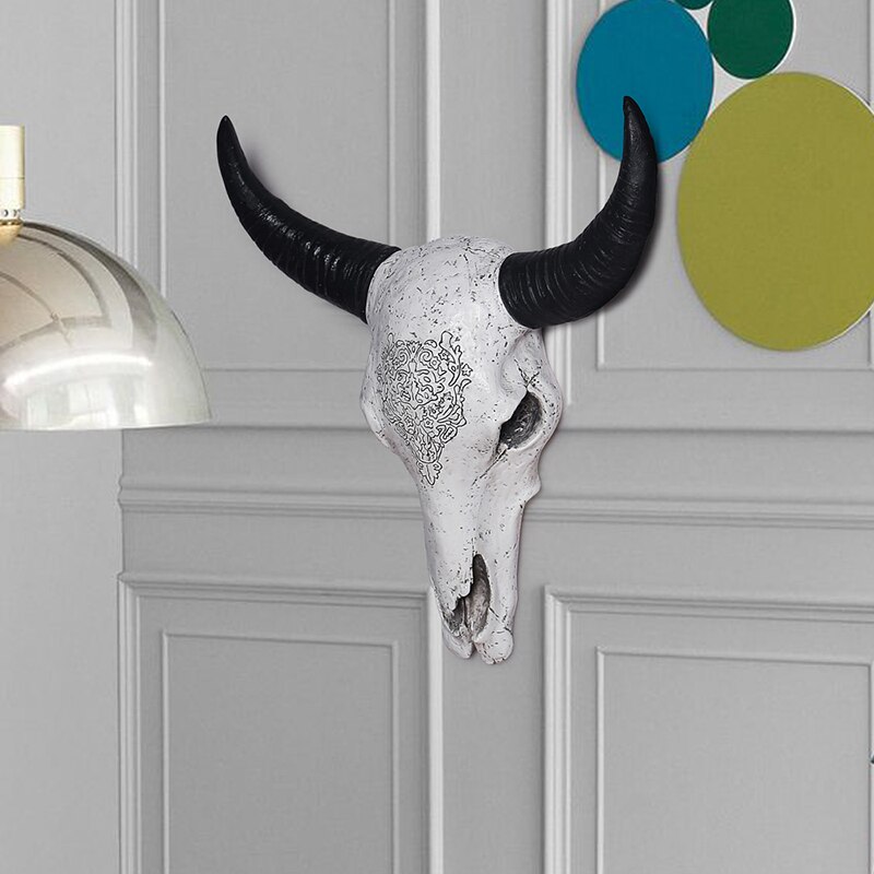 3D Resin Cow Skull Wall Decor