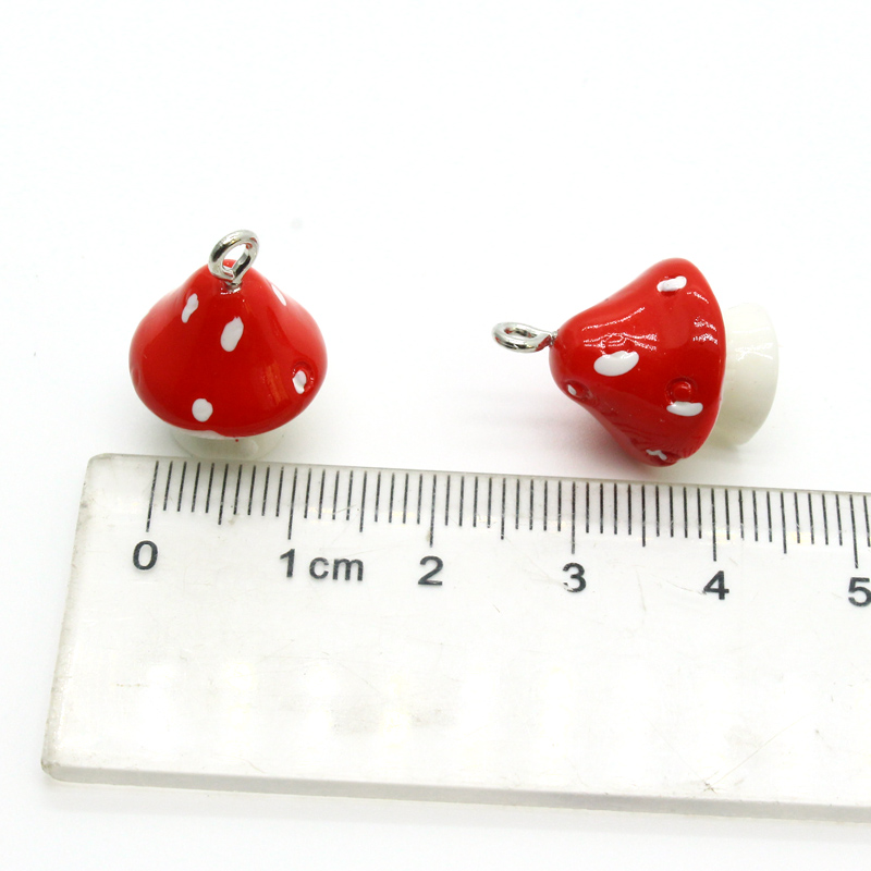 3D Resin Mushroom Charms (10pcs) 3D Resin Mushroom Charms (10pcs)