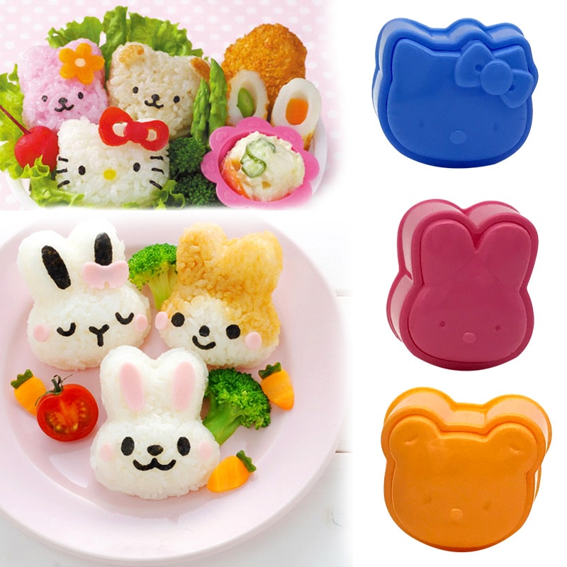 3D Rice Shapers Cartoon Mold (3 pcs) 3D Rice Shapers Cartoon Mold (3 pcs)
