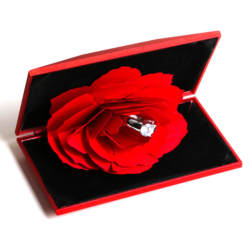 3D Rose Pop Up Ring Box 3D Rose Pop Up Ring Box