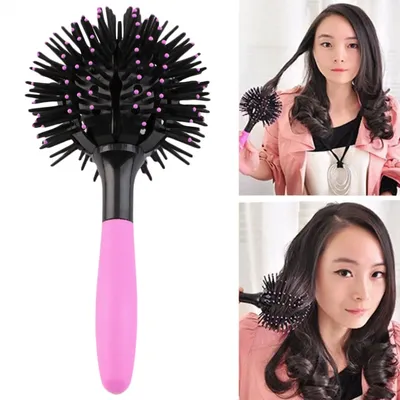 3D Round Hair Brushes Comb Salon Make Up 360 Degree Ball Styling Tools Magic Detangling Hairbrush Heat Resistant Hair