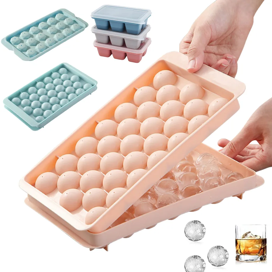 3D Round Ice Cube Tray with Lid Plastic Diamond Style Ice Mold Refrigerator Spherical DIY Moulds Ice Ball Maker Kitchen 3D Round Ice Cube Tray with Lid Plastic Diamond Style Ice Mold Refrigerator Spherical DIY Moulds Ice Ball Maker Kitchen
