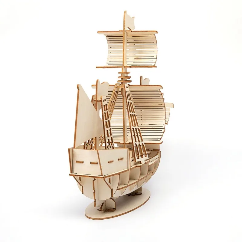 3D Sailboat Wooden Puzzle Assembly Model Puzzle DIY Wooden Crafts 3D Puzzle Toys Gifts 3D Sailboat Wooden Puzzle Assembly Model Puzzle DIY Wooden Crafts 3D Puzzle Toys Gifts
