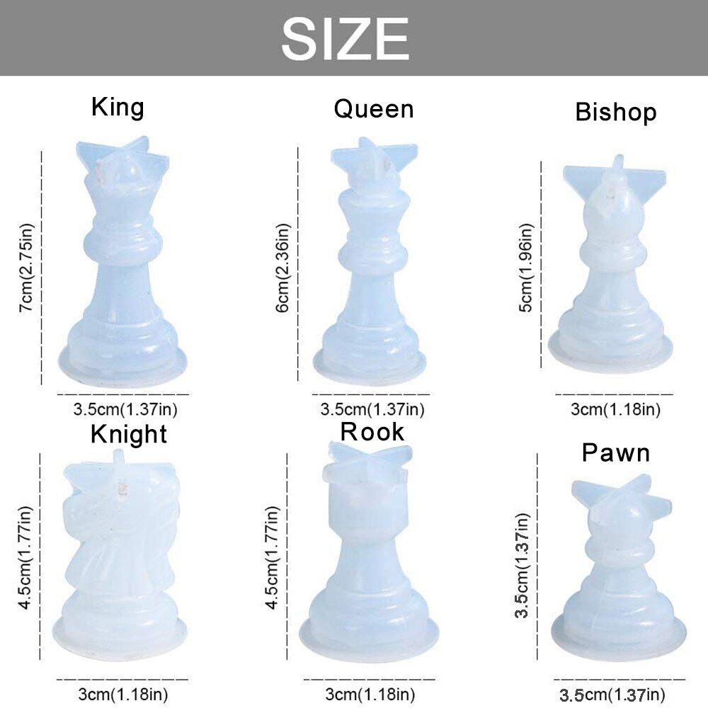 3D Silicone Chess Piece Mold 3D Silicone Chess Piece Mold