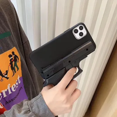 3D Silicone Gun iPhone Case