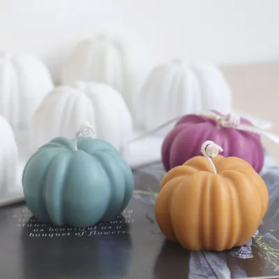 3D Silicone Pumpkin Candle Mold