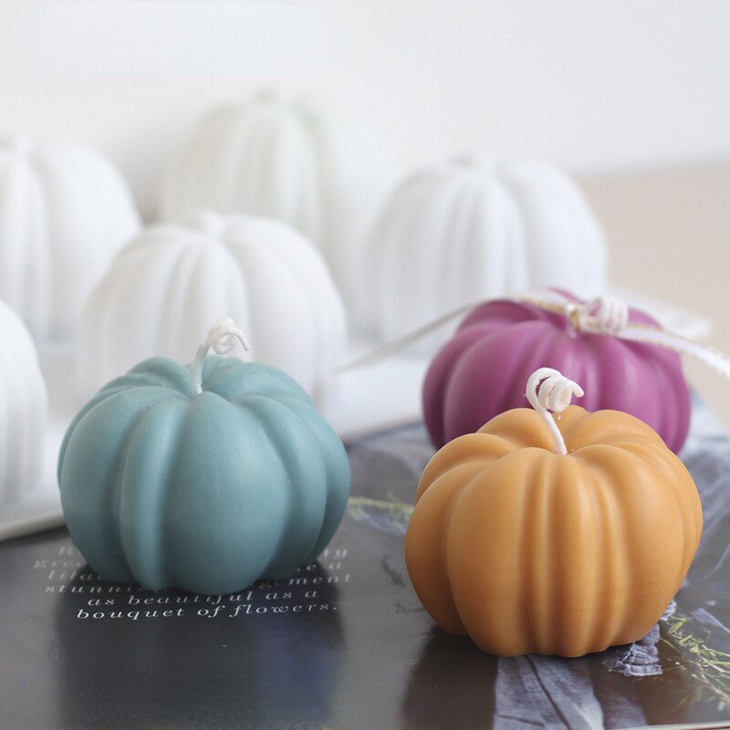 3D Silicone Pumpkin Candle Mold